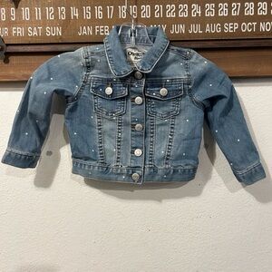 Osh Kosh Baby B’gosh Blue Knit Denim Jean Jacket 2T (1454)